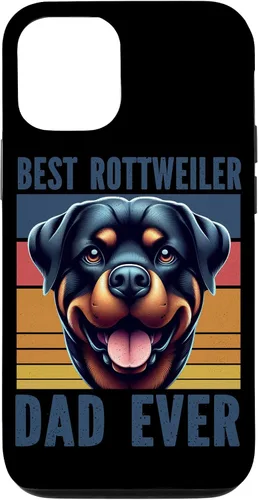 Vista 26 de Rottweiler Dad Rottie Father Dog Parent Father's Day Retro Case for iPhone 16