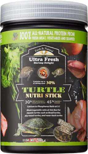Vista 11 de Ultra Fresh - Palillo Nutritivo para Tortugas, Gamba Silvestre, Comida Acuática Enriquecida con Calcio y Vitamina D con Probióticos para Tortugas