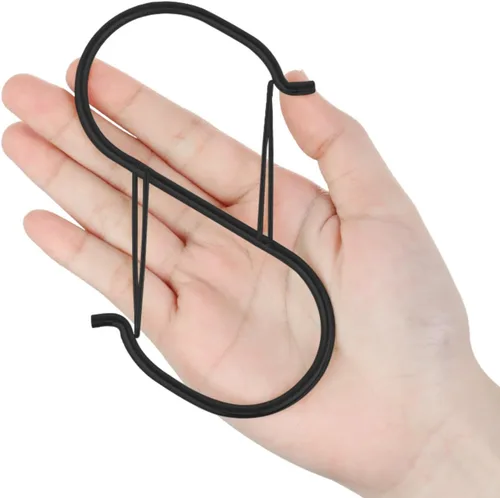 Vista 10 de Ganchos grandes en S resistentes, ganchos grandes en S de 4.96 pulgadas, juego para plantas colgantes, manijas de gabinete de cocina, ganchos