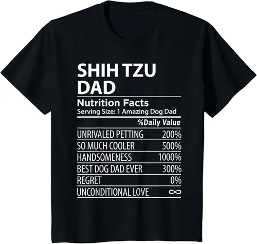 Vista 45 de Shih Tzu Dad - Camiseta divertida para dueño de perro Shih Tzu, Negro