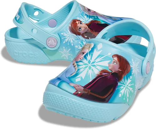 Vista 7 de Crocs Zuecos Disney para niños Zapatos Frozen 2 para niñas, Azul hieloazul hielo., 2 niño