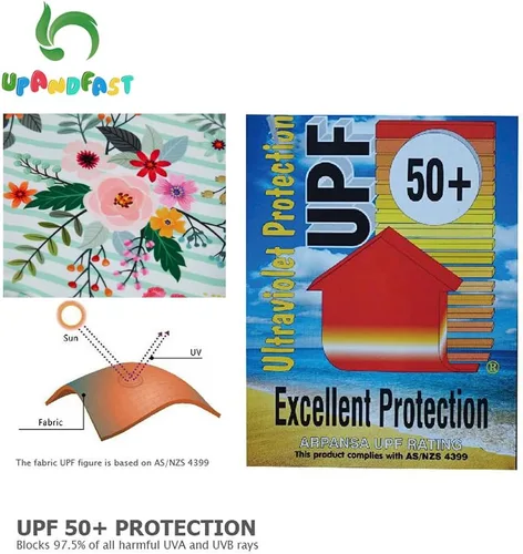 Vista 5 de upandfast Traje de baño de una pieza para bebéniña con cierre de presión UPF 50+