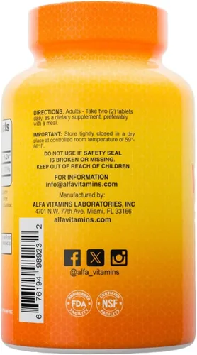 Vista 3 de ALFA VITAMINS Vitamina C masticables contiene 1000 mg - Tabletas fáciles de masticar - Super antioxidante - Refuerzo inmunológico - 60 tabletas