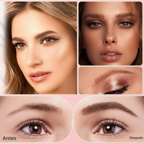 Vista 8 de Lápiz de cejas Microblading, 2026 nuevo bolígrafo de cejas 3D impermeable de 4 puntas Microblading, relleno de huecos naturales, maquillaje de cejas