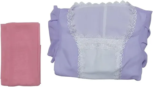 Vista 7 de Titanic Rose - Disfraz de traje de baño, vestido de color rosa blanco y morado, vestido de fiesta de noche para mujer, vestido de regencia