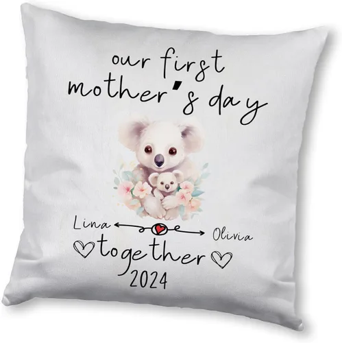 Vista 15 de Happy Mother's Day Koala Design, Personalised Pillow Case Decor for Home, Present for Mom, Grandmother, for Her