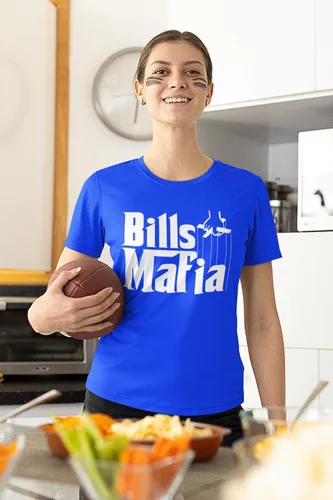 Vista 2 de Expression Tees Mafia Bills Mafia Godfather Racerback Camiseta sin mangas para mujer