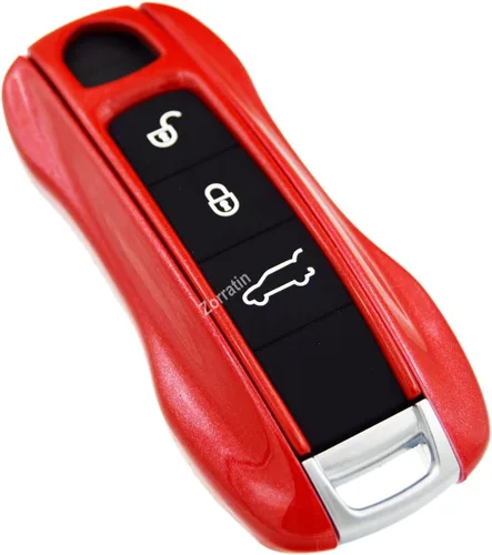 Vista 8 de Reemplazo de carcasa de llavero ABS pintado, juego de 3 piezas para Porsche (992) Cayenne, Macan, 911 Blanco metálico