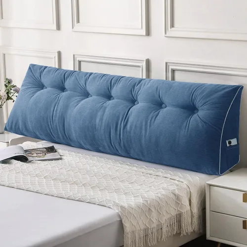 Vista 35 de Sasttie Almohada de Cabecera Full, Almohada de Cuña Cabecera para Sentarse en la Cama, Soporte de Respaldo Cojín Triangular para Leer - Cuenta