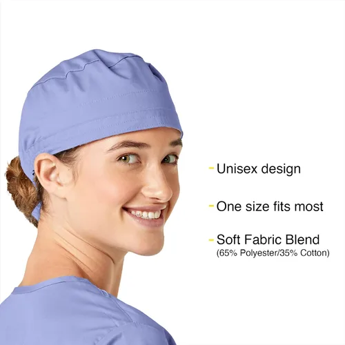 Vista 2 de WonderWink Gorra médica con lazo en la espalda