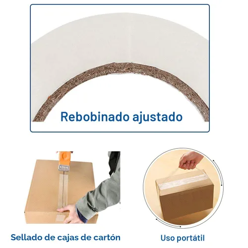 Vista 4 de Cinta de embalaje resistente de 3 pulgadas, 24 rollos, transparente, núcleo de 3 pulgadas, total 1320 Y, transparente, 2.2 mil, 3 pulgadas x 55