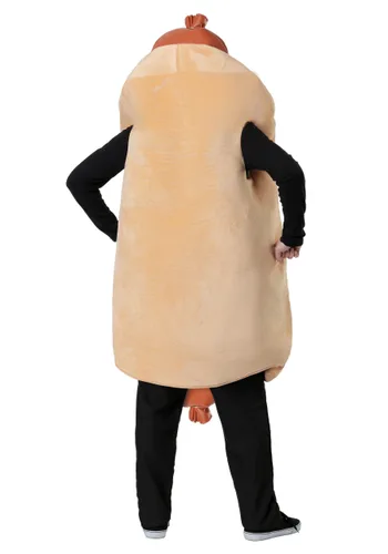 Vista 2 de Disfraz de hot dog para adulto talla extra Multicolor