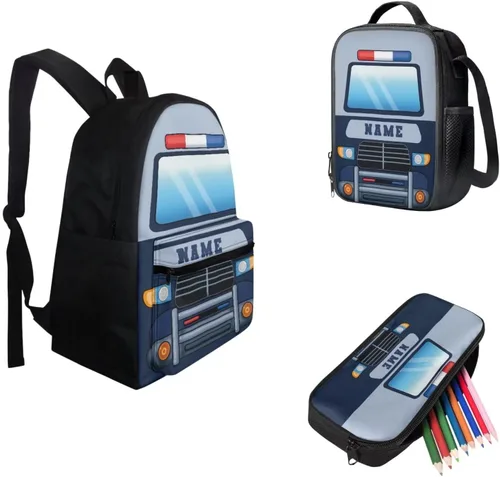 Vista 177 de FOR U DESIGNS Fuego baloncesto impreso niños escuela mochilas viaje mochila libro bolsa