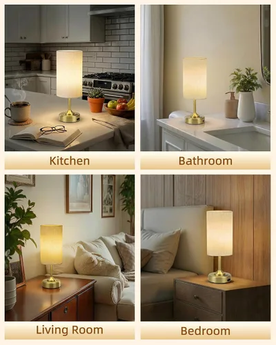Vista 7 de Lámpara de batería, regulable, luz ambiental, 2700 K, temporizador, control táctil, portátil, LED, funciona con pilas, recargable, inalámbrica