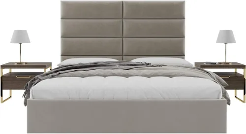 Vista 140 de Vänt - Paneles tapizados de cabecera para montar en la pared, diseño Elizabeth, 120 x 46 pulgadas, configuración de 16 paneles individuales