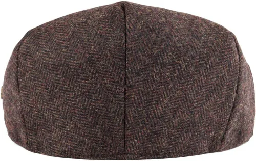 Vista 4 de VOBOOM - Gorra plana en espiga para hombre con mezcla de lana