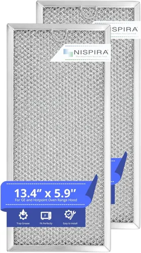 Vista 6 de Nispira WB06X10596 Filtro de grasa de repuesto para microondas de 13.4 x 5.9 pulgadas, compatible con campana extractora de microondas GE Whirlpool