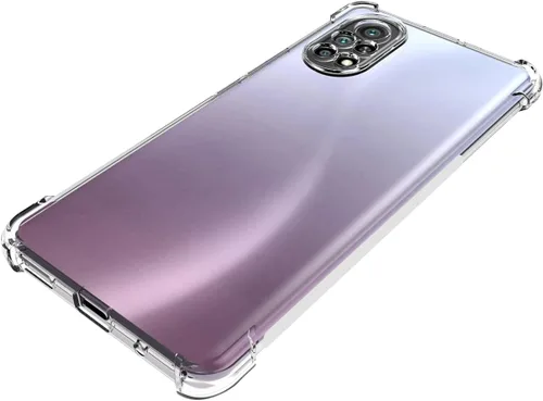 Vista 5 de USTIYA Funda para Huawei Nova 8 Clear Crystal TPU Cuatro Esquinas Cubierta Proteger Cámara Llanura Transparente Suave Teléfono Funda Protectora