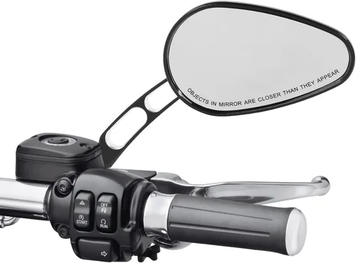 Vista 2 de TCT-MOTORPARTS Espejos retrovisores negros de 0.315 in aptos para Harley Touring Road King Glide Sportster 1200