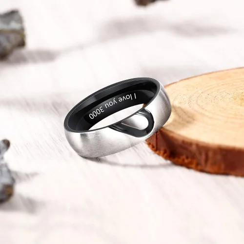 Vista 3 de OPALSTOCK - Juego de anillos de compromiso personalizados para parejas con corazón a juego para él y para ella