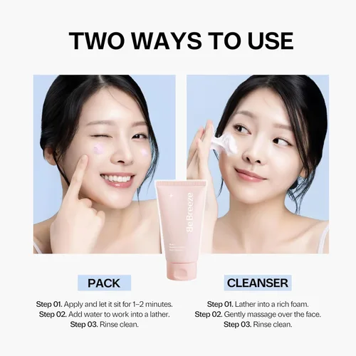 Vista 6 de Busan Strawberry Dduk Pack Cleanser – Paquete coreano 3 en 1 y lavado de espuma con polvo de arroz y fresa – Lavado hidratante de pH neutro