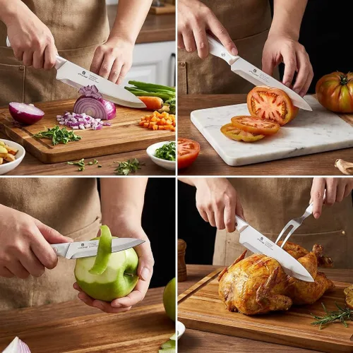Vista 3 de 3PCS Chef Knife, Ultra Sharp Kitchen Knife, High Carbon Stainless Steel Chef knife set (Pack of 2)