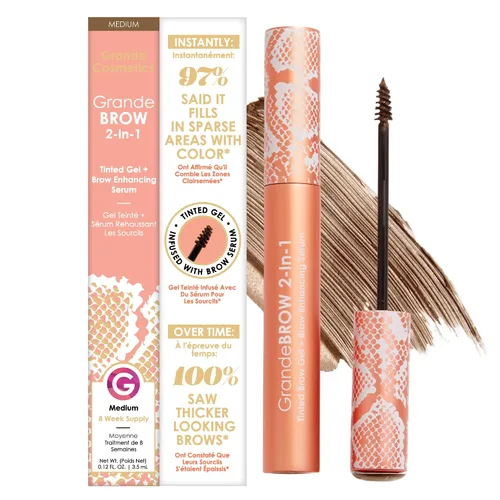 Vista 12 de Grande Cosmetics GrandeBROW - Gel tintado para cejas 2 en 1 + suero para mejorar las cejas