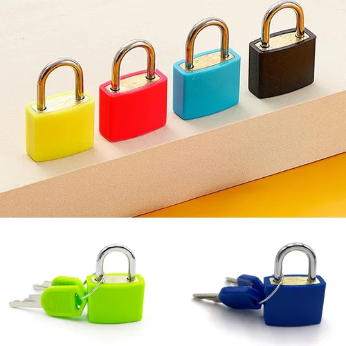 Vista 6 de 6 unidades, cerraduras de maleta, candado pequeño, cerradura de casillero con llave, mini cerraduras con llaves, perfecto para asegurar mochilas