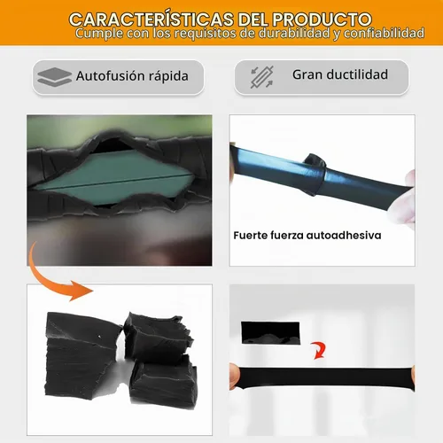 Vista 4 de SIKEDEPRO Cinta de silicona autofusible, 2 rollos de cinta de reparación de tuberías de 1 x 10 pies resistente a la intemperie, cinta de goma