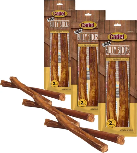 Vista 13 de Cadet Bully Sticks - Masticables para perros, tamaño grande