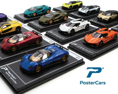 Vista 2 de PosterCars - Escala 1:64 Bugatti Chiron Supersport Italian Red & Nocturne Black Hypercar League Collection No.9