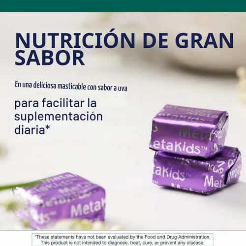 Vista 3 de Metagenics MetaKids Multivitamínico Soft Chews, uva, 60 porciones