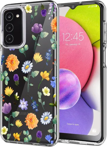 Vista 18 de Unov Funda diseñada para Galaxy A06 4G, funda transparente con [patrón antideslizante en relieve], protección delgada a prueba de golpes