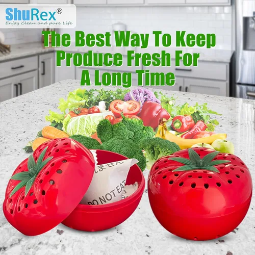 Vista 4 de Kit de conservador de frescura: mantiene las frutas y verduras frescas durante más tiempo, absorbe gas etileno y olores en el refrigerador