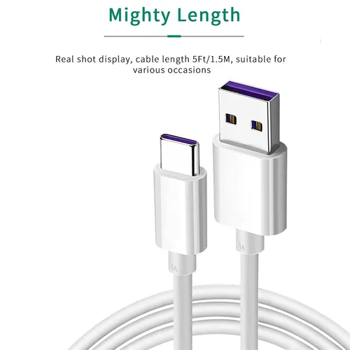 Vista 5 de Cable de carga USB C para Samsung Galaxy Z Flip 7, 7FE, 6, 5, 4, 3, 2, Samsung Galaxy Z Fold 7, 6, 5, 4, 3, 2 teléfonos Android, cable de carga