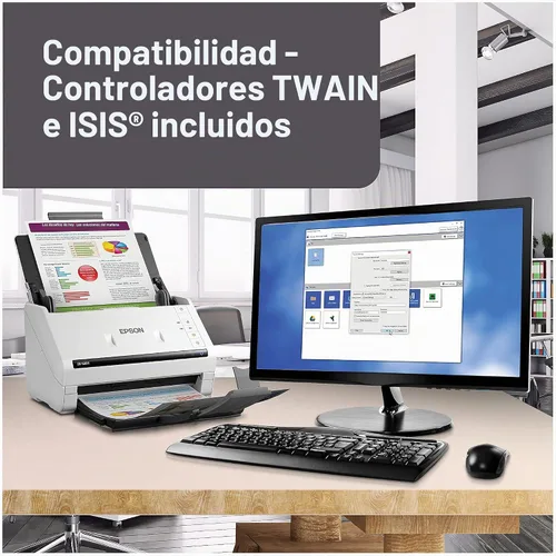 Vista 5 de Epson DS-530 II Escáner de documentos dúplex a color para PC y Mac con alimentación de hojas, alimentador automático de documentos (ADF)