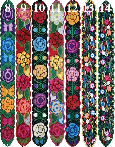 Vista 5 de YZXDORWJ CinturÃ³n mexicano para mujer, diseÃ±o bohemio, floral, tradicional, fiesta