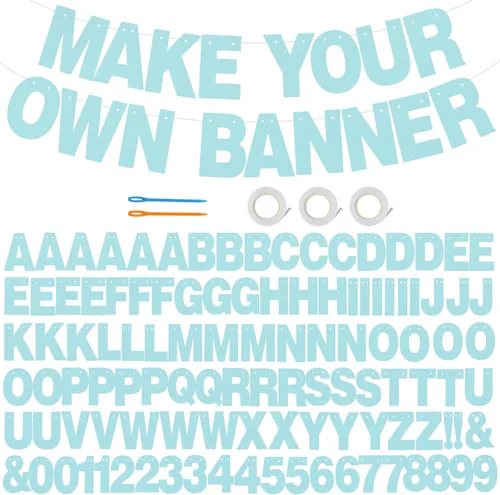 Vista 26 de 116 piezas de letras de la A a la Z DIY Banner personalizado Colorido