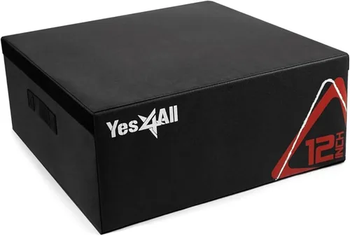 Vista 10 de Yes4All Caja pliométrica ajustable de espuma suave, entrenador de saltos - Para ejercicios pliométricos y acondicionamiento, múltiples variaciones