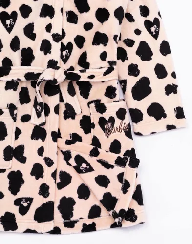 Vista 5 de Barbie Bata de pijama con estampado de leopardo para niñas y niños