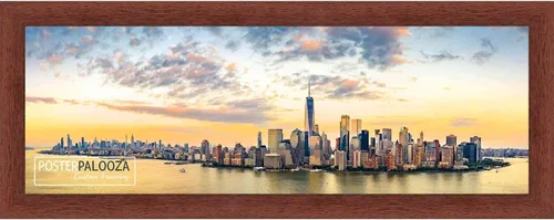 Vista 16 de Poster Palooza 3x3 Inch Traditional Walnut Complete Wood Square Picture Frame with UV Acrylic Plexiglass, Foam Board Backing & Hardware Included