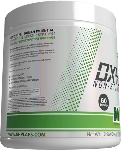 Vista 8 de EHP Labs OxyShred Polvo Pre Entreno Sin Estimulantes - Pre Entreno Sin Estimulación, Pre Entreno Sin Cafeína para Hombres y Mujeres - Pre Entreno