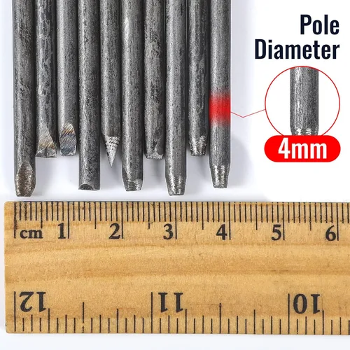 Vista 2 de 20 paquetes de punzones de acero, juego de sellos de flores de 4 mm, práctico kit de estampado de metal, herramientas de joyería para anillos, kit