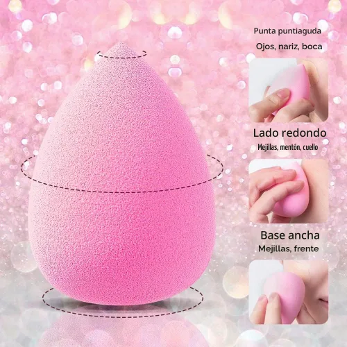 Vista 3 de AJOKE Juego de esponjas de maquillaje perfectas para líquidos, esponjas de maquillaje de belleza multicolores, 10 piezas