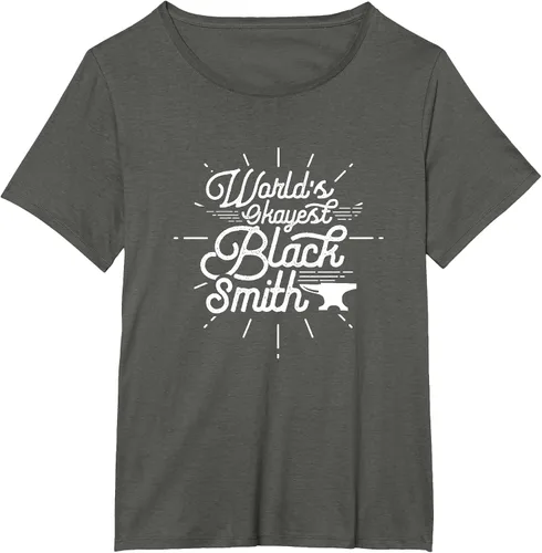 Vista 75 de Blacksmith Blacksmithing Forge Metalsmith Forging T-Shirt Asphalt Grey