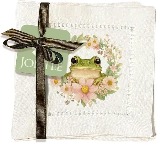 Vista 18 de Jolitee Servilletas decorativas de cóctel con punto vainica, 6 x 6 pulgadas, lavables, similares al lino, hechas a mano para el entretenimiento