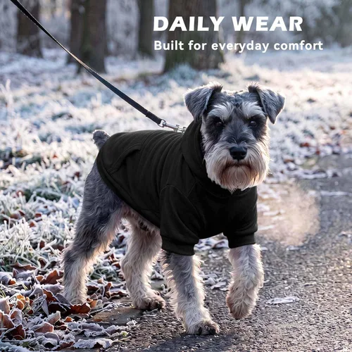 Vista 5 de Dog Sweaters for Small Dogs, Dog Hoodie Apparel Sweatshirt Clothes Negro