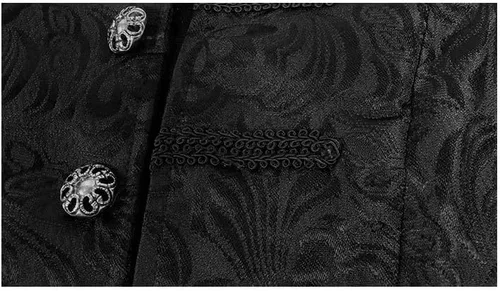 Vista 3 de FunParrot Abrigo gótico estilo victoriano Steampunk para niño uniforme de Halloween chaqueta de uniforme retro