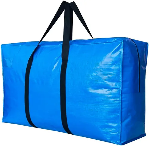 Vista 14 de Bolsa de lona de almacenamiento extra grande para viajes, bolsa de lona de viaje gigante de gran tamaño negra