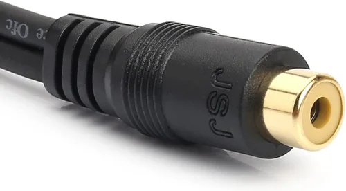 Vista 6 de JSJ Cable divisor RCA hembra a 2 machos, adaptador OFC Y chapado en oro de 8 pulgadas